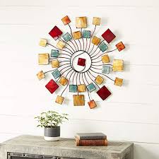 Photo 1 of (READ NOTES) Deco 79 Metal Sunburst Wall Decor with Square Panel Accent