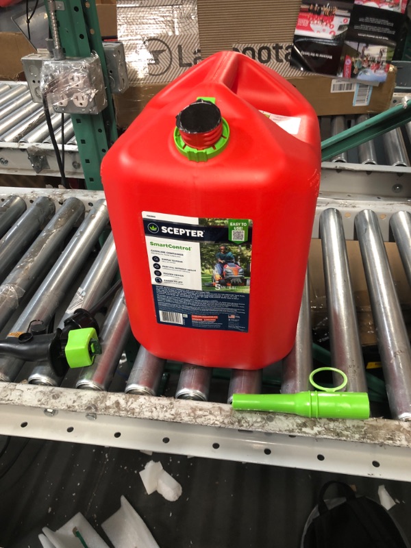 Photo 2 of Scepter FSCG552 Fuel Container with Spill Proof SmartControl Spout, Red Gas Can, 5 Gallon 5 Gallon Red Gas Can