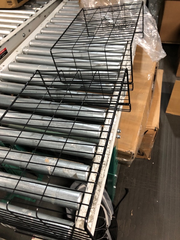 Photo 1 of mDesign Modern Versatile Metal Closet, Cabinet Organizer Storage 2-Tier Shelf l, 2 Pack -Black