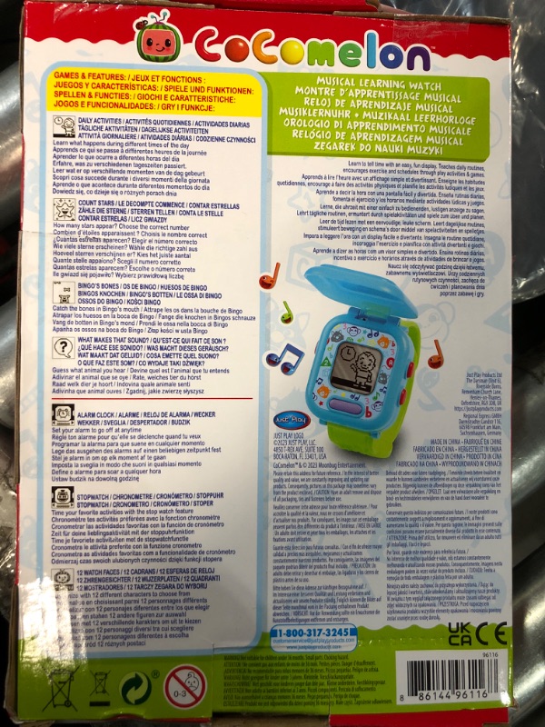 Photo 3 of CoComelon JJ’s Learning Smart Watch Toy for Kids with 3 Education-Based Games, Alarm Clock