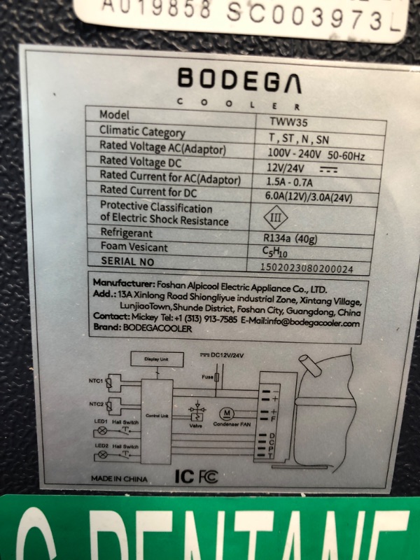 Photo 6 of BODEGACOOLER 12 Volt Car Refrigerator, RV Car Fridge Dual Zone APP Control