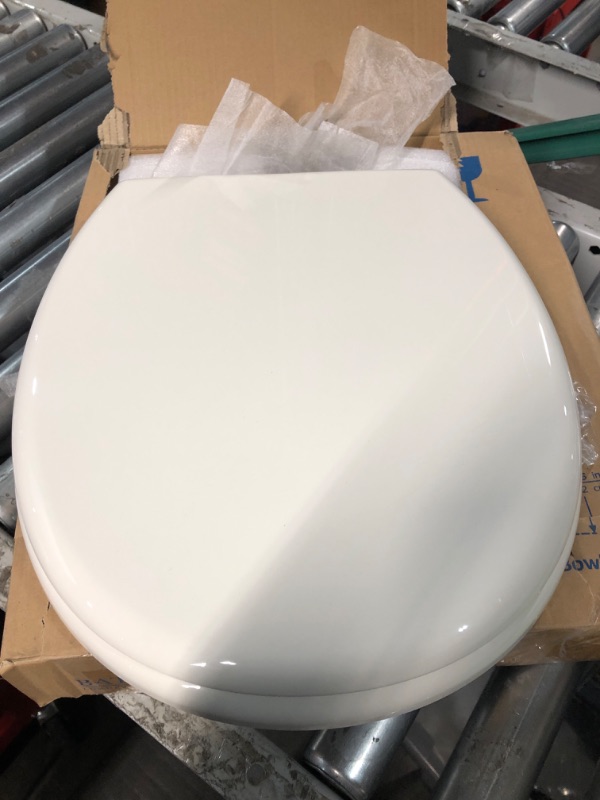Photo 4 of ***DAMAGED - SCRATCHED - SEE PICTURES***
Soft Close Toilet Seat Round with Lid BR500-00 White by Bath Royale White Round Heavy-Duty