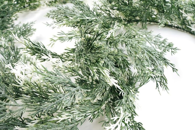 Photo 4 of (READ NOTES) CraftMore Snowy Cedar Garland 6-Foot