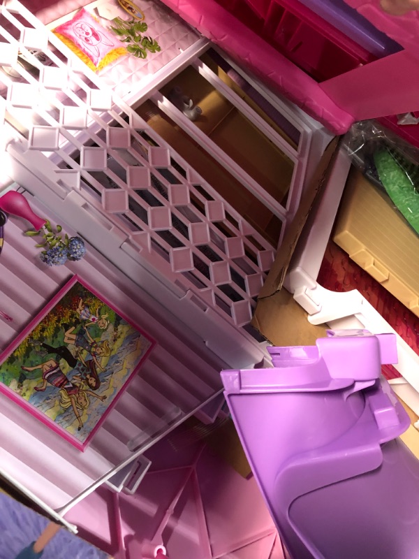 Photo 3 of Barbie Dreamhouse, Doll House Playset with 70+ Accessories Including Transforming Furniture, Elevator, Slide, Lights & Sounds Wheelchair Accessible Elevator