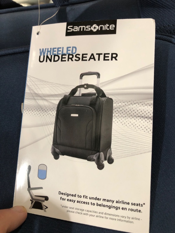 Photo 3 of ***see notes***Samsonite Underseat Carry-On Spinner with USB Port, Ocean, One Size One Size Ocean