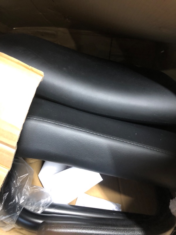Photo 3 of (MISSING HARDWARE) Boss Office Products Heavy Duty Caressoft Guest Chair in Black