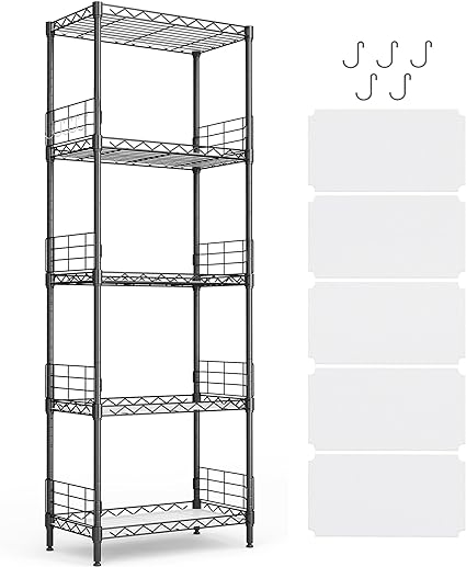 Photo 1 of ***NOT FUNCTIONAL - FOR PARTS - NONREFUNDABLE - SEE NOTES***
LINSY HOME Upgrade 5-Tier Storage Shelves, 11.4"D x 21.3"W x 59.1"H