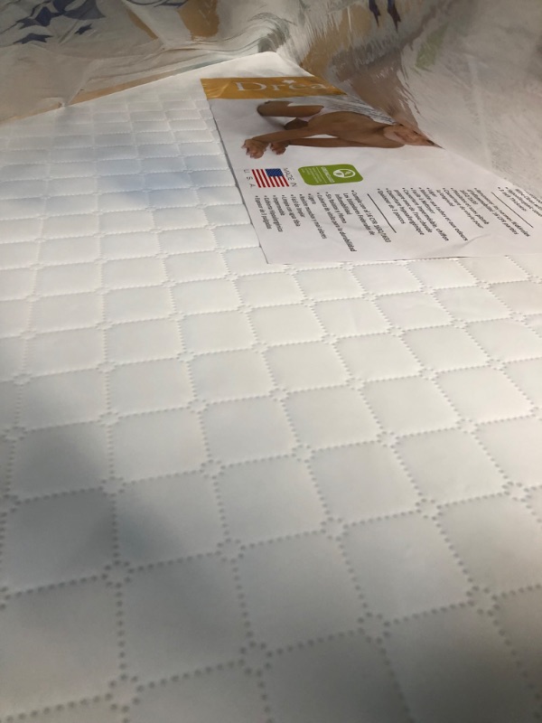 Photo 4 of Dream On Me Holly 3” Fiber Portable,Waterproof Vinyl Cover, Lightweight Mini Crib Mattress, White