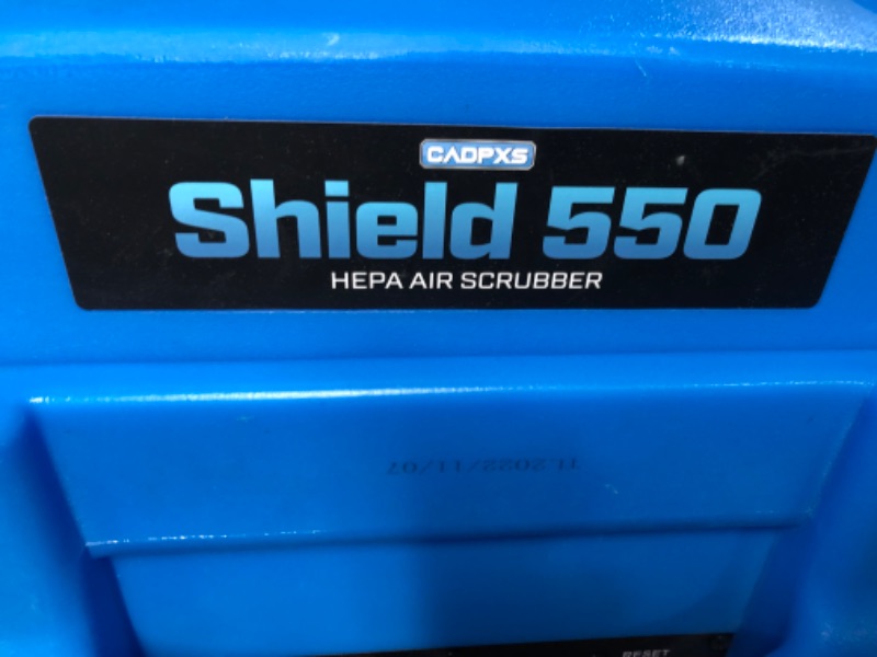 Photo 7 of CADPXS Shield-550 Negative Machine Airbourne Cleaner HEPA Scrubber Water Damage Restoration Equipment Blue