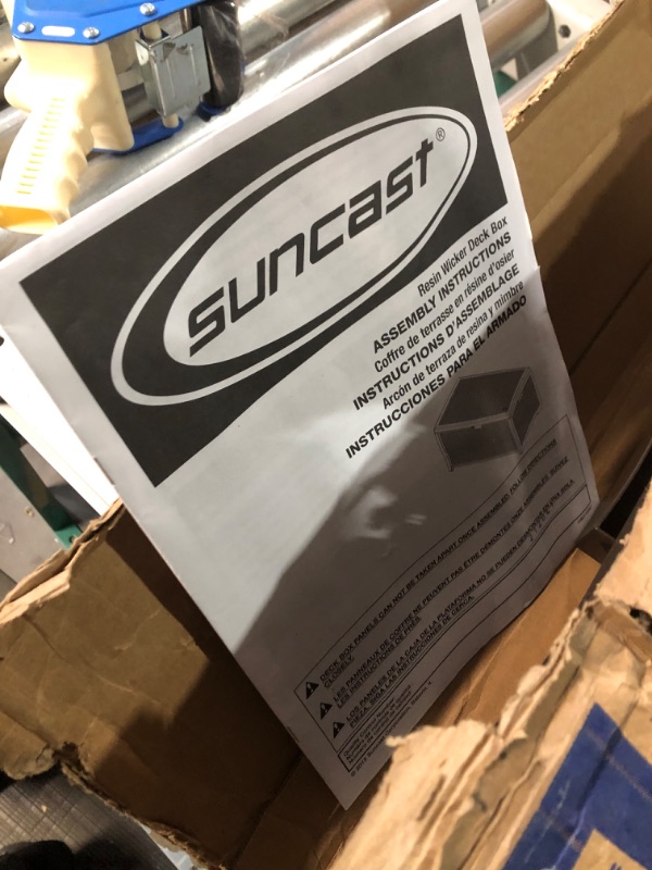 Photo 2 of ***NOT FUNCTIONAL - FOR PARTS ONLY - NONREFUNDABLE - SEE COMMENTS***
Suncast 73-Gallon Medium Deck Box - Lightweight Resin Indoor/Outdoor Storage Container and Seat - Mocha Brown
