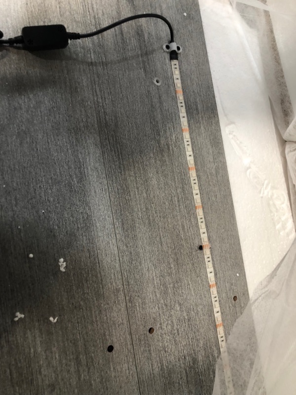 Photo 1 of Aheaplus Small L Shaped Gaming Desk with LED Lights.