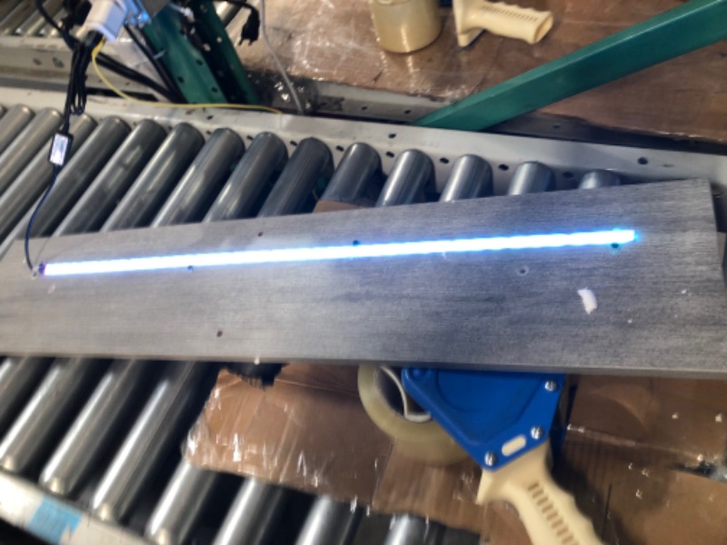 Photo 1 of Aheaplus Small L Shaped Gaming Desk with LED Lights.