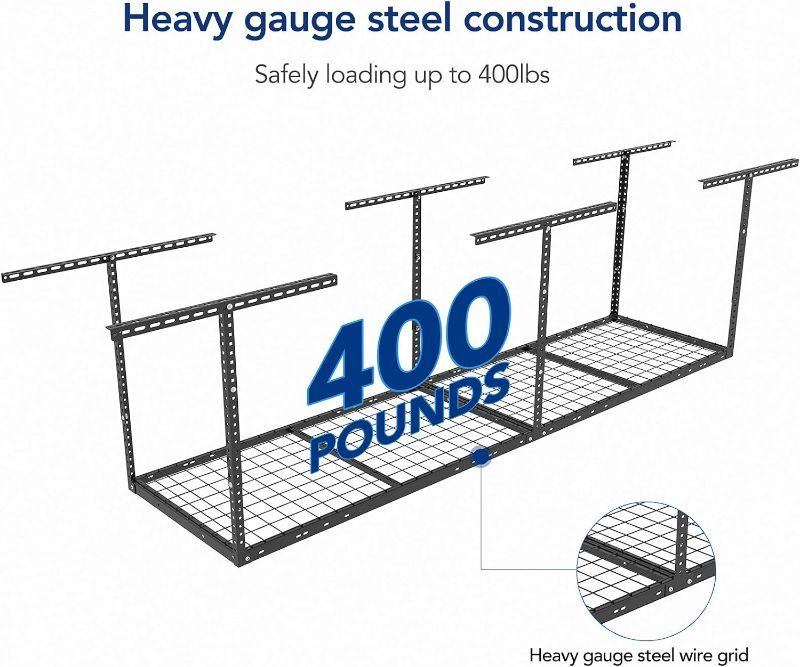 Photo 5 of (READ NOTES) FLEXIMOUNTS 2x8 Overhead Garage Storage Rack,Adjustable (PARTS ONLY) 