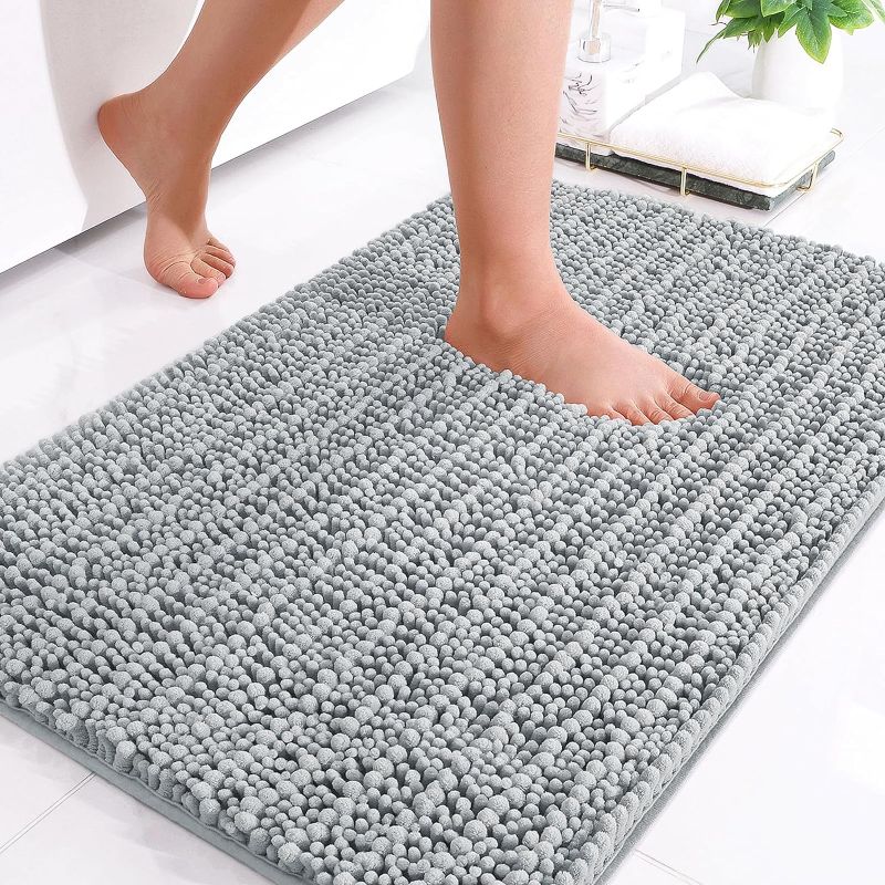 Photo 1 of Arotive Luxury Chenille Bathroom Rug Mat 2 pack