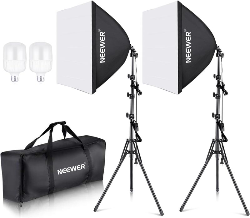 Photo 1 of NEEWER 700W Equivalent Softbox Lighting Kit, 2Pack