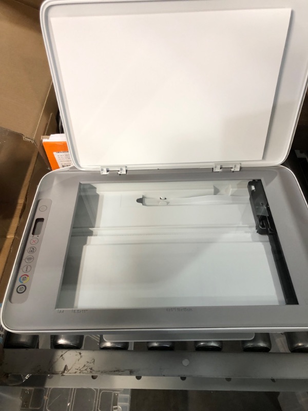 Photo 1 of HP DeskJet 2755e Wireless Color All-in-One Printer with bonus 6 months Instant Ink (26K67A), white