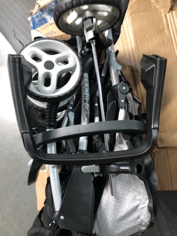 Photo 1 of **PARTS ONLY/MISSING ONE WHEEL - SEE PHOTOS** 
Graco DuoGlider Double Stroller | Lightweight Double Stroller with Tandem Seating, Glacier