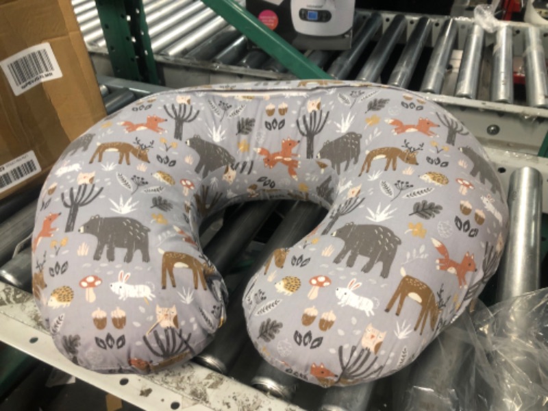 Photo 4 of Boppy Original Nursing Support, FKA Boppy Nursing Pillow, Gray Forest Animals, Ergonomic Breastfeeding, Bottle Feeding, and Bonding, Hypoallergenic Fiber Fill, with Removable Cover, Machine Washable