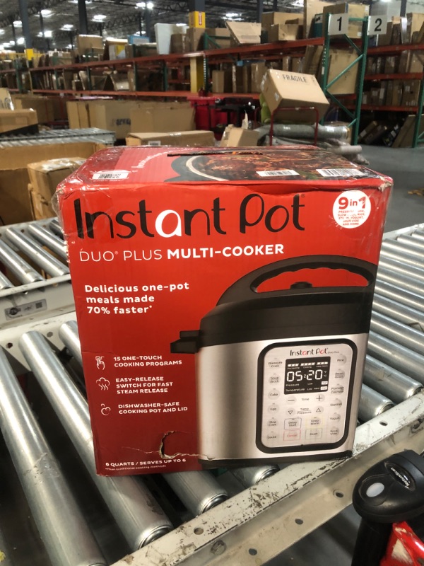 Photo 4 of * not functional * sold for parts/repair * 
Instant Pot Duo Plus 9-in-1 Electric Pressure Cooker, Slow Cooker, Rice Cooker, Steamer, Sauté