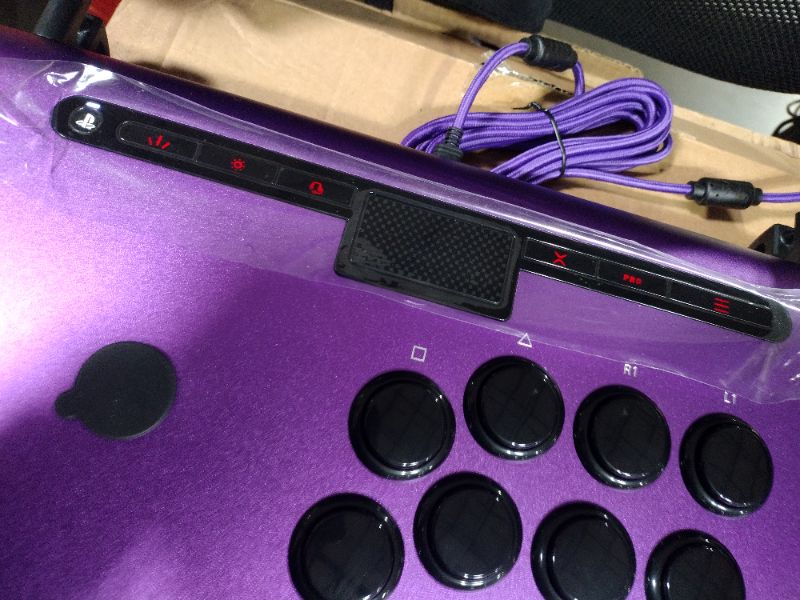 Photo 8 of **Opened/See notes** Victrix by PDP Pro FS Arcade Fight Stick for PlayStation 5 - Purple Pro FS Purple