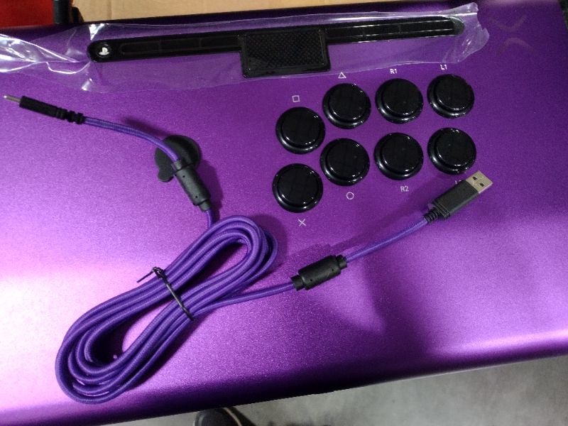 Photo 7 of **Opened/See notes** Victrix by PDP Pro FS Arcade Fight Stick for PlayStation 5 - Purple Pro FS Purple