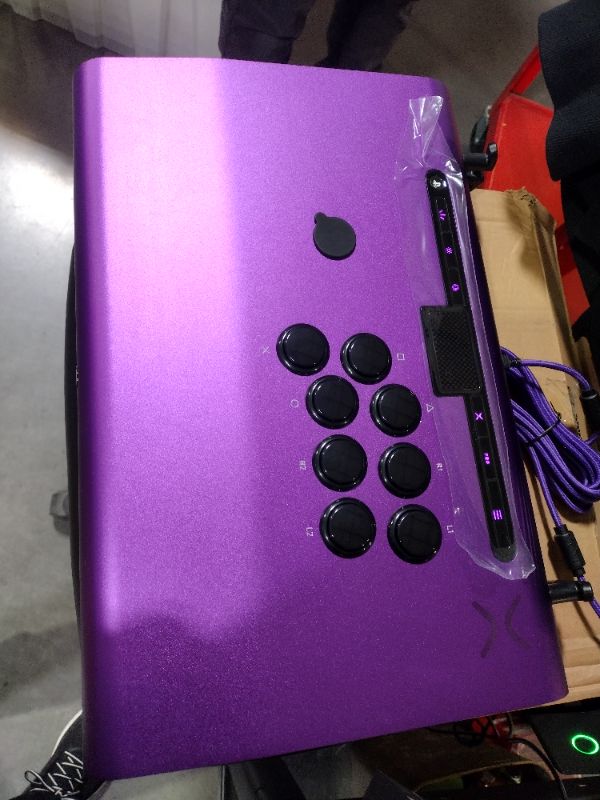 Photo 2 of **Opened/See notes** Victrix by PDP Pro FS Arcade Fight Stick for PlayStation 5 - Purple Pro FS Purple