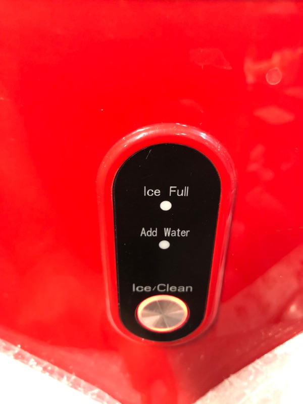 Photo 4 of (USED) Kndko Nugget Ice Maker Countertop,34lbs/Day,Portable Crushed Ice Machine, RED BASIC 1