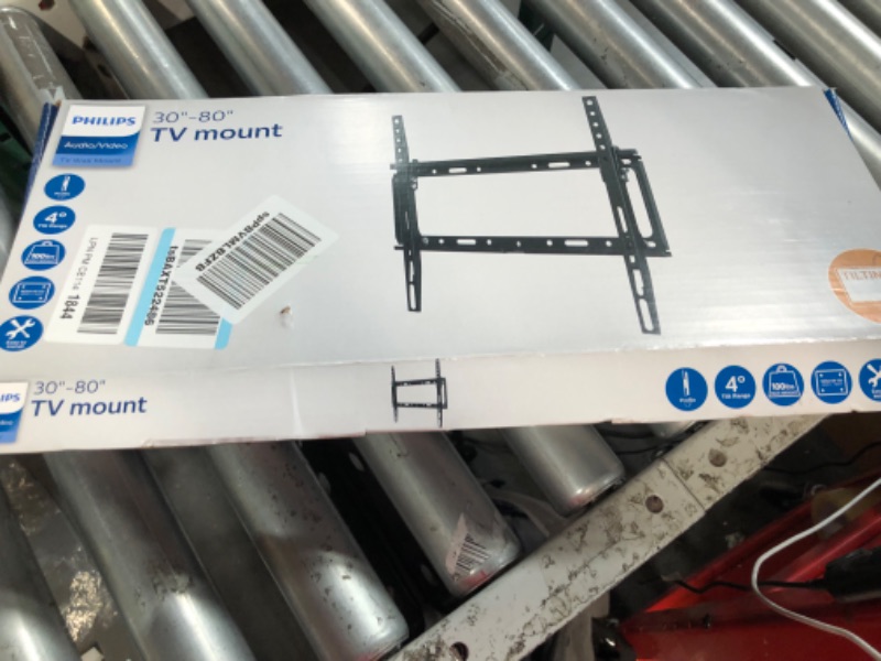 Photo 3 of Philips Titlt TV Monitor Wall Mount Bracket for Most 30-80 Inch LED LCD OLED HDTV Flat Curved Screen TVs and Monitors with Max VESA 400x400mm up to 100lbs, Lockable Safety Bar, SQM7442/27 Tilt Mount