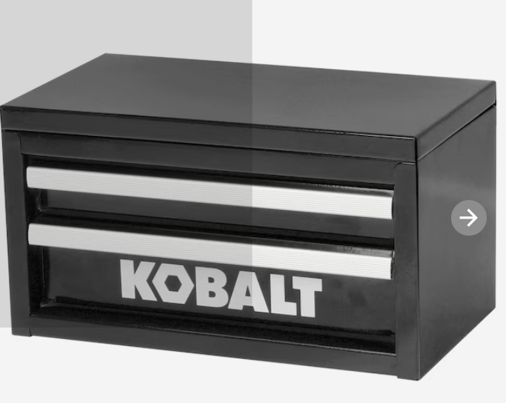 Photo 1 of ***MAJOR DAMAGED - DENTED - SEE PICTURES***
Kobalt Mini 10.83-in Friction 2-Drawer Black Steel Tool Box
