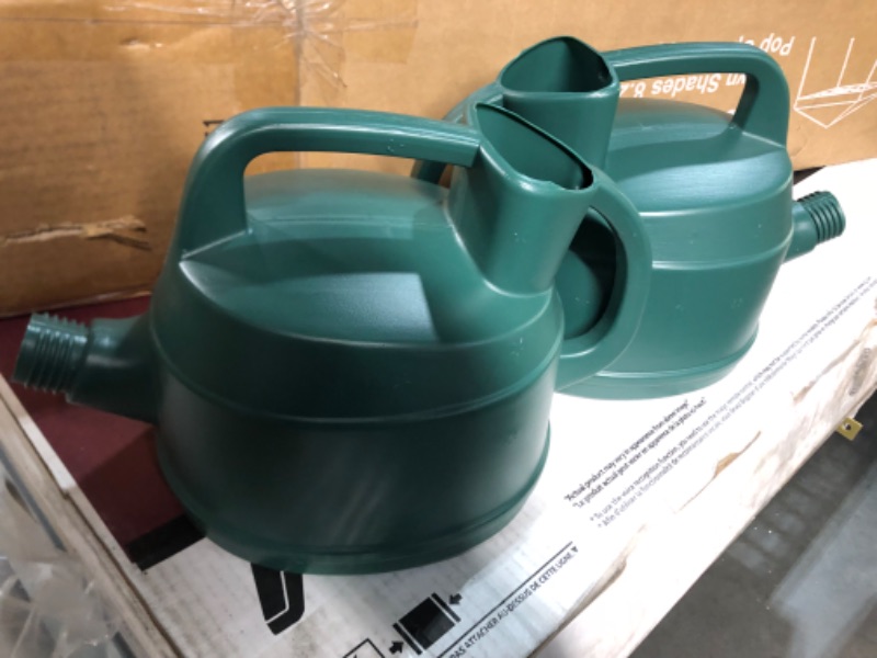 Photo 2 of 1 Gallon Watering Can for Outdoor Plants, Watering Can Indoor Plants with Removable Long Spout and Sprinkler Head, Plastic Large Watering Can for Garden Flowers Vegetables Dark Green