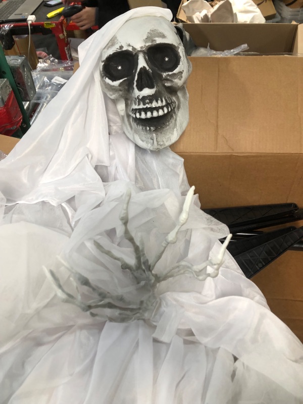 Photo 2 of * STOCK PHOTO FOR REFERENCE * Scary Skeleton Bride Halloween Decoration 