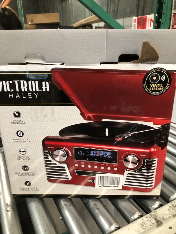 Photo 2 of Victrola 50's Retro Bluetooth Record Player -Red 