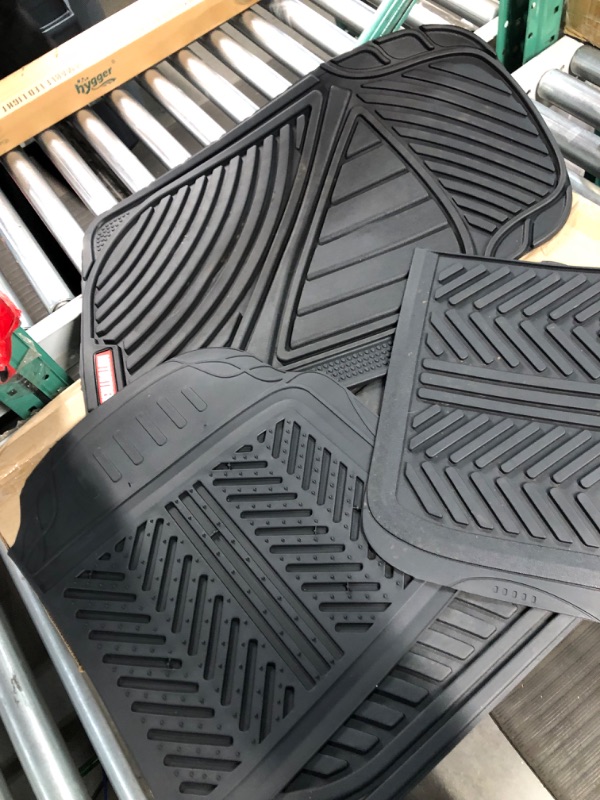 Photo 5 of Motor Trend - MT-923-BK 923-BK Black FlexTough Contour Liners-Deep Dish Heavy Duty Rubber Floor Mats for Car SUV 