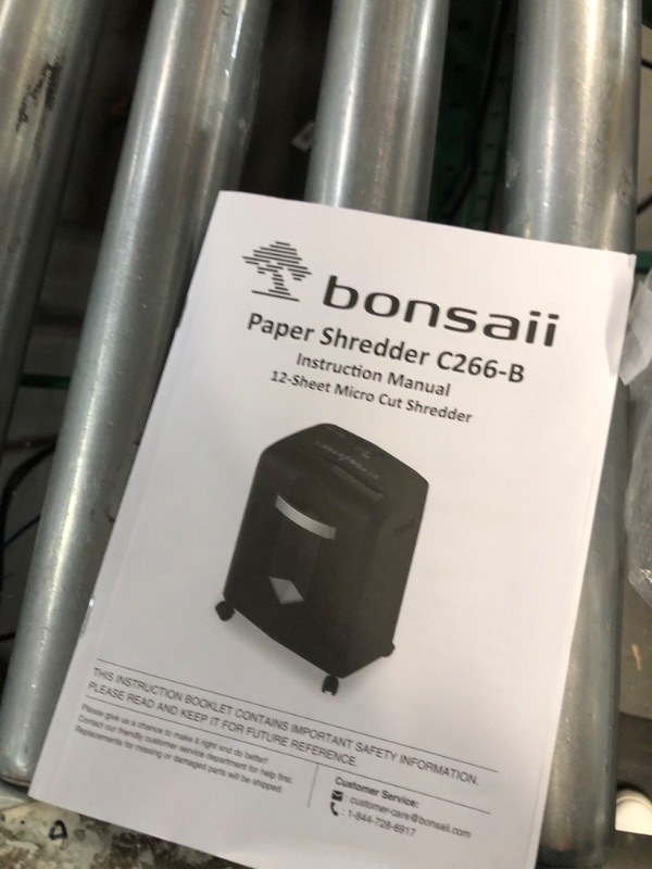 Photo 3 of Bonsaii 12-Sheet Micro Cut Shredders for Home Office, 60 Minute P-4 Security Level Paper Shredder for CD,