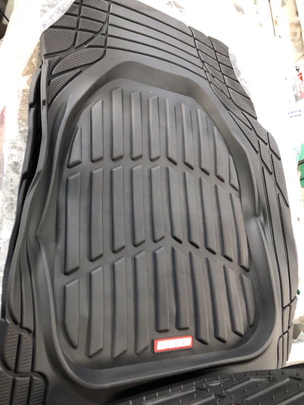 Photo 3 of Motor Trend - MT-923-BK 923-BK Black FlexTough Contour Liners-Deep Dish Heavy Duty Rubber Floor Mats 