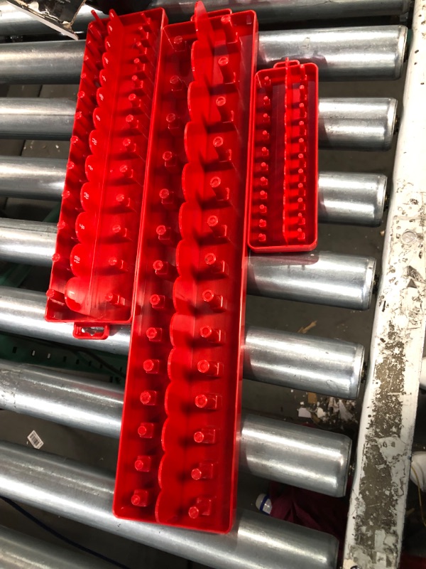 Photo 1 of NEIKO Socket Set Tray Organizer Case with Double Rows 3 Piece 1/4, 3/8, and 1/2 Drive Socket Set Organizer