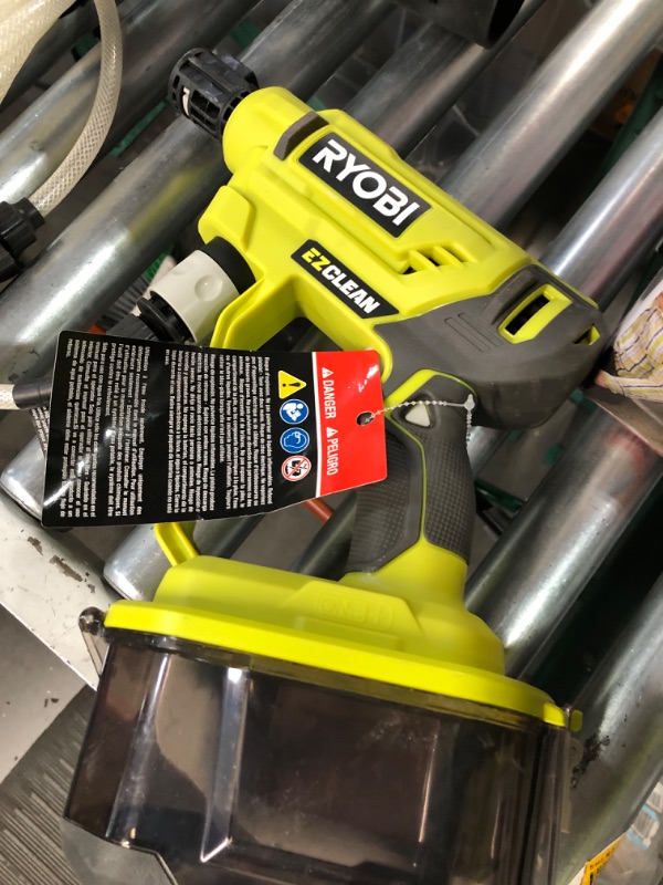 Photo 2 of ***NO BATTERY - MISSING ACCESSORIES - UNABLE TO TEST***
RYOBI RY120350 ONE+ 18-Volt 320 PSI 0.8 GPM Cold Water Cordless Power Cleaner (Tool Only)