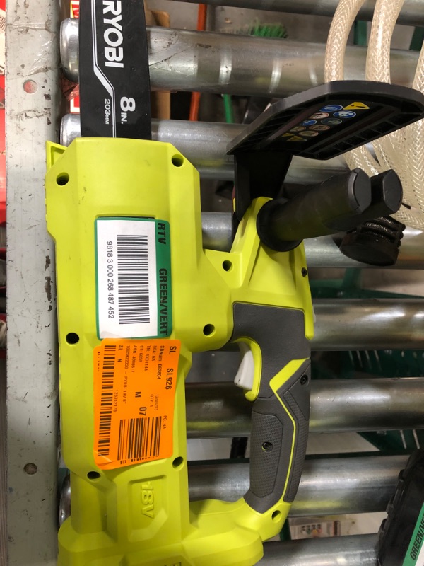 Photo 2 of ***Parts Only*** RYOBI Ryobi ONE+ 18V 8 in. Cordless Battery Pruning Chainsaw (Tool Only- Battery and Charger NOT INCLUDED), P5452BTL