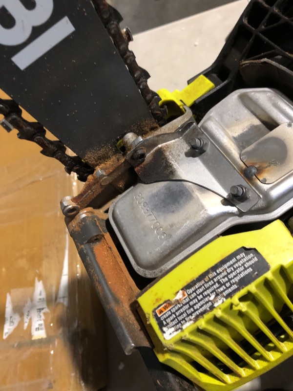 Photo 6 of **MISSING CHARGER AND BATTERY-MINOR DAMAGE**
RYOBI 40V HP Brushless 12 in. Top Handle Battery Chainsaw with 4.0 Battery and Charger, 