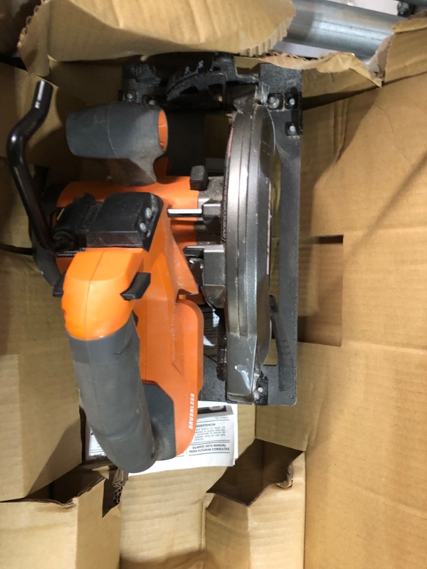 Photo 4 of 18V Brushless Cordless 7-1/4 in. Rear Handle Circular Saw Kit with 8.0 Ah MAX Output Battery, 18V Charger and Bag