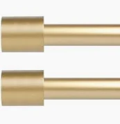 Photo 1 of 2 Pack Gold Curtain Rods for Window 28-48 inches(2.3-4 Feet)