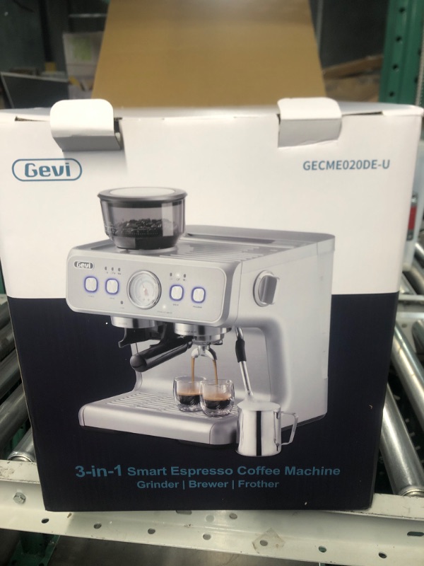 Photo 2 of **ITEM DOESN'T HEAT UP***
Gevi 20Bar Semi Automatic Espresso Machine With Grinder & Steam Wand 