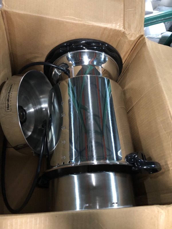 Photo 2 of **BROKEN SPICKET**
Hamilton Beach Commercial Stainless Steel Coffee Urn, 60 Cup Capacity D50065