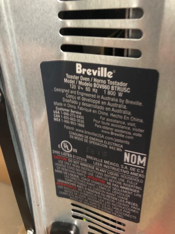 Photo 5 of **MAJOR DENT STILL FUNCTIONAL**
Breville Smart Oven Air Fryer Toaster Oven, Black Truffle, BOV860