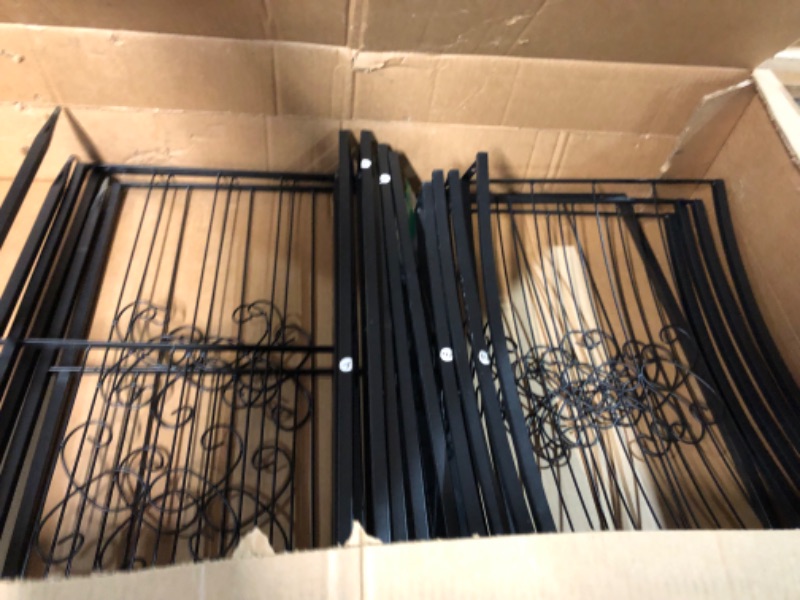 Photo 1 of Arbuxzuy 102in Steel Garden Arch Arbor Trellis for Climbing Plants Outdoor, Yard, Garden, Climbing Plants w/Decorative Wire Lattice,Outdoor Wedding Arch- Black 57*15*102.4''inches