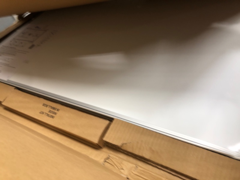 Photo 2 of XBoard Magnetic Dry Erase Board/Whiteboard, 36 X 24 Inches, Double Sided White Board,1 Dry Eraser & 3 Dry Erase Markers & 4 Push Pin Magnets 36" x 24"