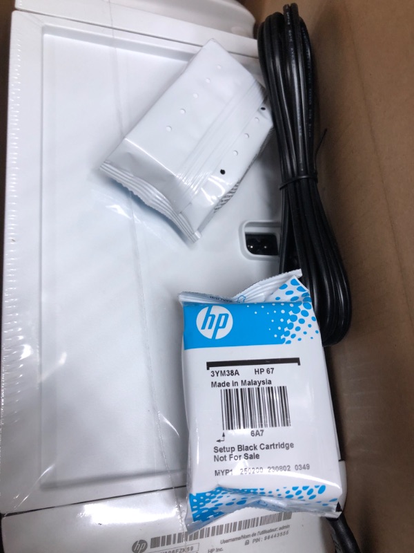 Photo 5 of HP DeskJet 2755e Wireless Color All-in-One Printer with bonus 6 months Instant Ink (26K67A), white