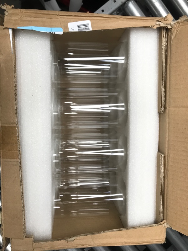 Photo 2 of 12 Pack Glass Clear Cylinder Vases Tall Floating Candle Holders Centerpiece Table Vases for Home Wedding Decorations Formal Dinners (12 x 3.35 Inch)