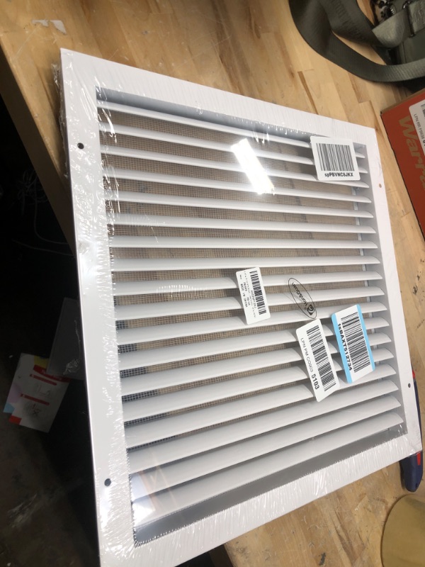 Photo 2 of 13.9"w X 13.9"h Shed Vent, Hon&Guan Aluminum Alloy Gable Vent, Door Vents For Interior Doors Dryer Vent Covers For Wall House[Outer Dimensions: 16"x 16"h]. 16" x 16" Aluminum Alloy