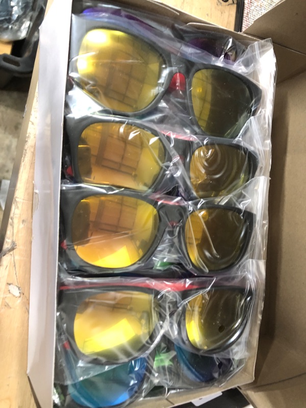 Photo 1 of 28 Pack Sunglasses Party Favors,7 Colors Neon Sunglasses with UV400 Protection for Birthday Graduation Summer Party,Beach Pool Outdoor Activies,Goody Bag Stuffer,for Boys Girls Kids and Adults